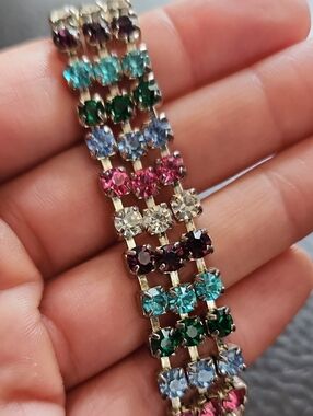 VTG Multicolor Crystal Tennis Bracelet - Women Jewelry